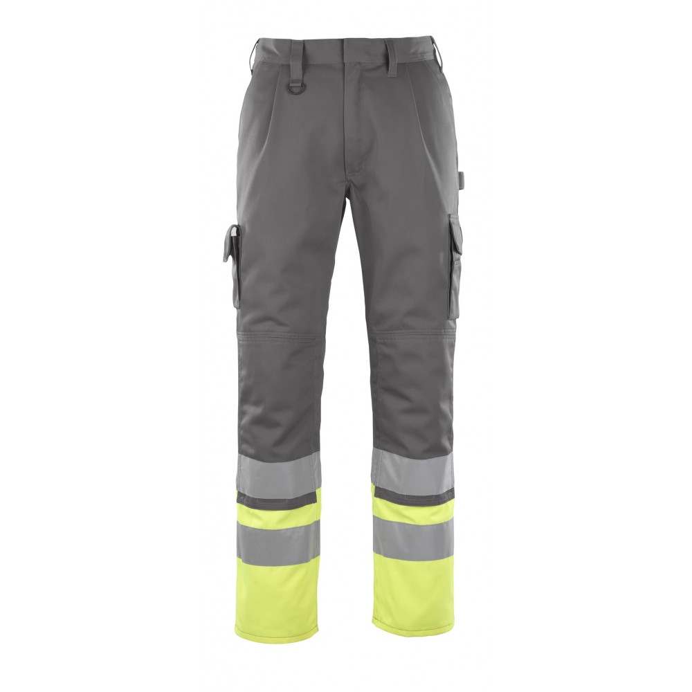 Mascot Patos Safe Compete 12379 Trousers With Kneepad Pockets Anthracite Yellow