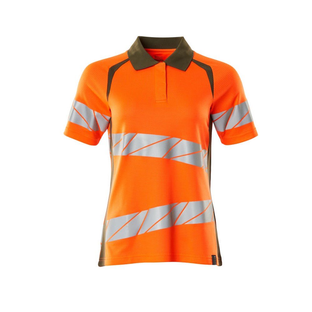 Mascot Safe Accelerate 19093 Ladies Fit T-Shirt Hi Vis Orange Moss Green 