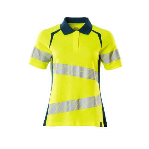 Mascot Safe Accelerate 19093 Ladies Fit T-Shirt Hi Vis Yellow Dark Petroleum 