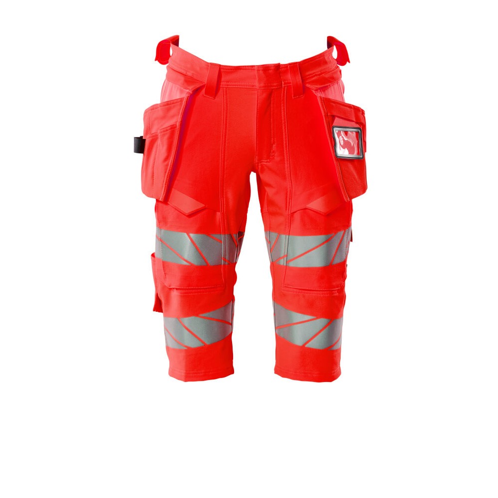 Mascot Safe Image 19349 Shorts long Holster Pockets Hi-Vis Red