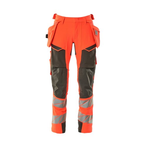 Mascot Accelerate Safe 19031 Trousers With Holster Pockets Hi Vis Red Dark Anthracite  Mascot Accelerate Safe 19031 Trousers With Holster Pockets Hi Vis Red Dark Anthracite
