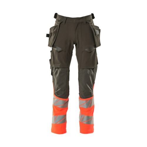 Mascot Accelerate Safe 19131 Trousers With Holster Pockets Hi Vis Dark Anthracite Red Mascot Accelerate Safe 19131 Trousers With Holster Pockets Hi Vis Dark Anthracite Red