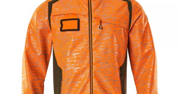 Mascot Accelerate 19202 Softshell Jacket Hi-Vis Orange Moss Green