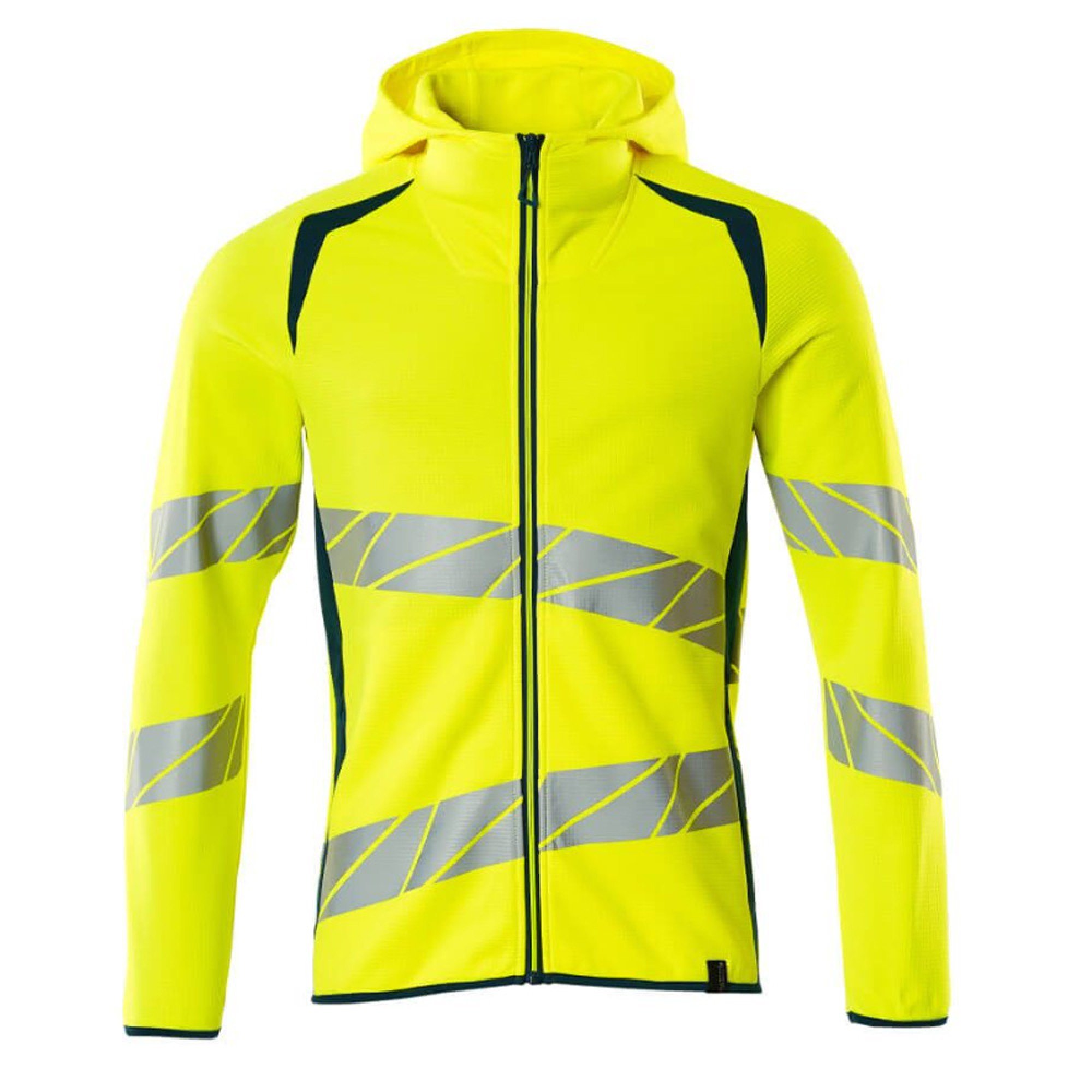 Mascot Accelerate 19284 Hoodie With Zipper Hi-Vis Yellow Dark Petroleum