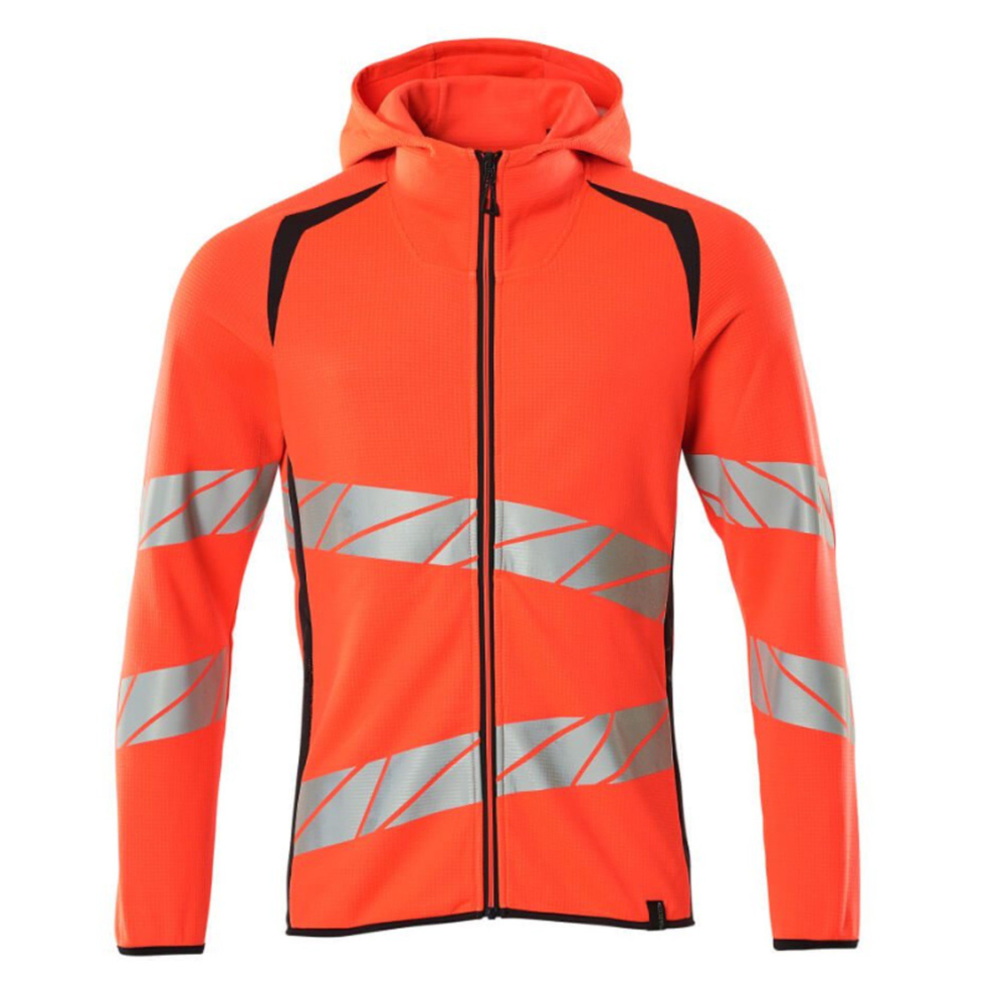 Mascot Accelerate 19284 Hoodie With Zipper Hi-Vis Red Dark Navy