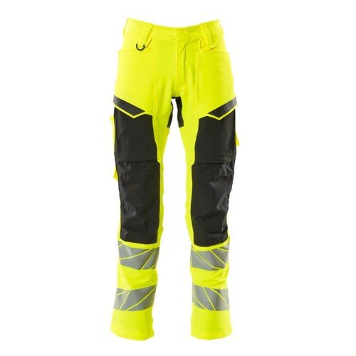 Mascot Accelerate 19479 Trousers with Kneepad Pockets Hi-Vis Yellow Black Mascot Accelerate 19479 Trousers with Kneepad Pockets Hi-Vis Yellow Black