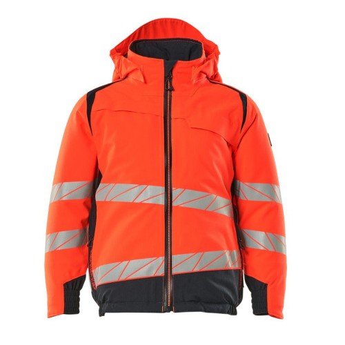 Mascot Safe 19935 Winter Jacket For Children Hi-vis Red / Dark Navy
