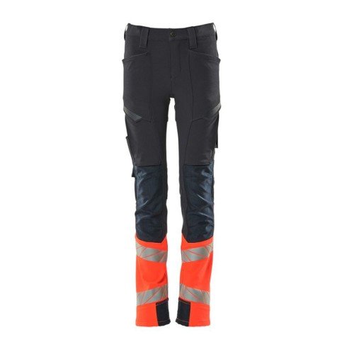 Mascot Accelerate 10222 Trousers For Children Dark Navy Hi-Vis Red