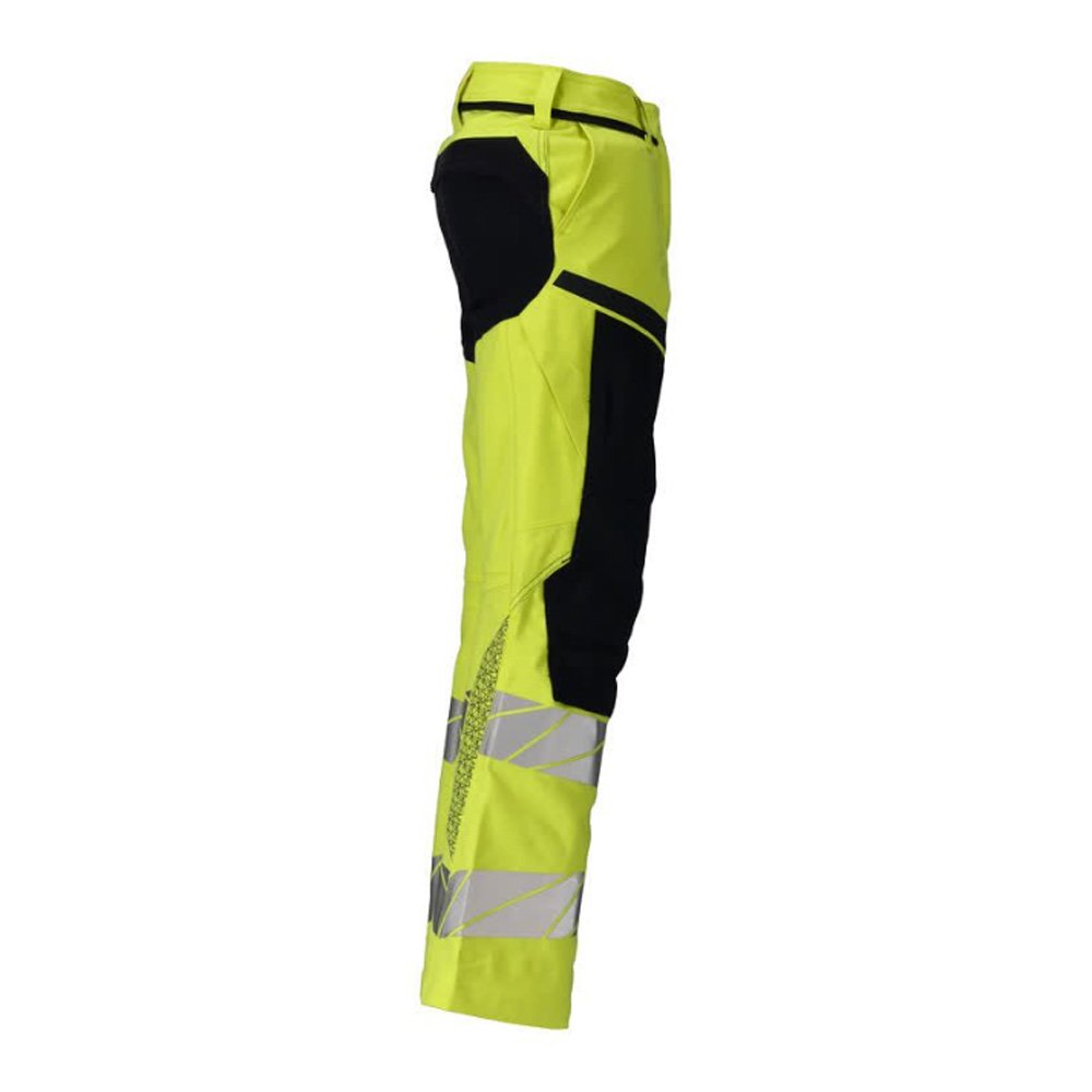Mascot Accelerate Ladies 21078 Hi-Vis Yellow / Dark Navy Trousers with Kneepad Pockets