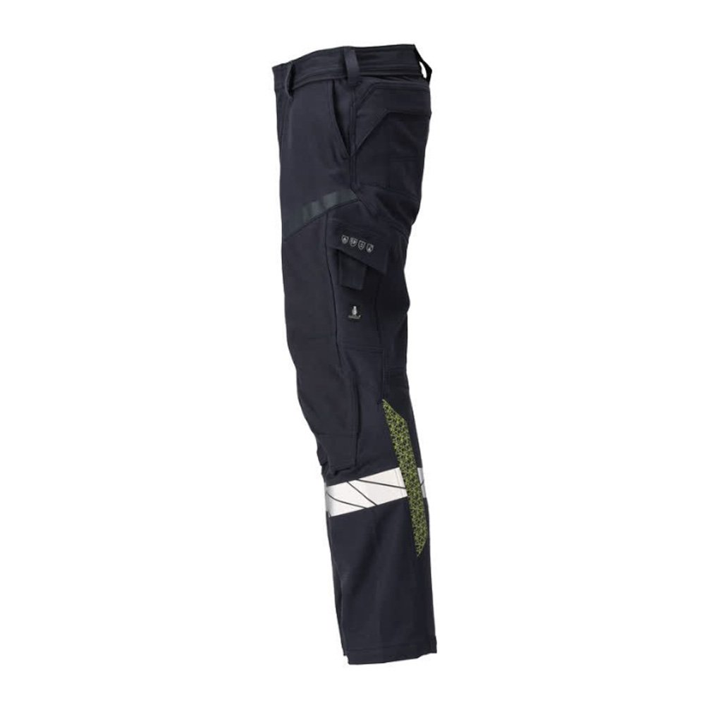 Mascot Accelerate 21279 Flame Retardant Trousers Dark Navy / Hi-Vis Yellow