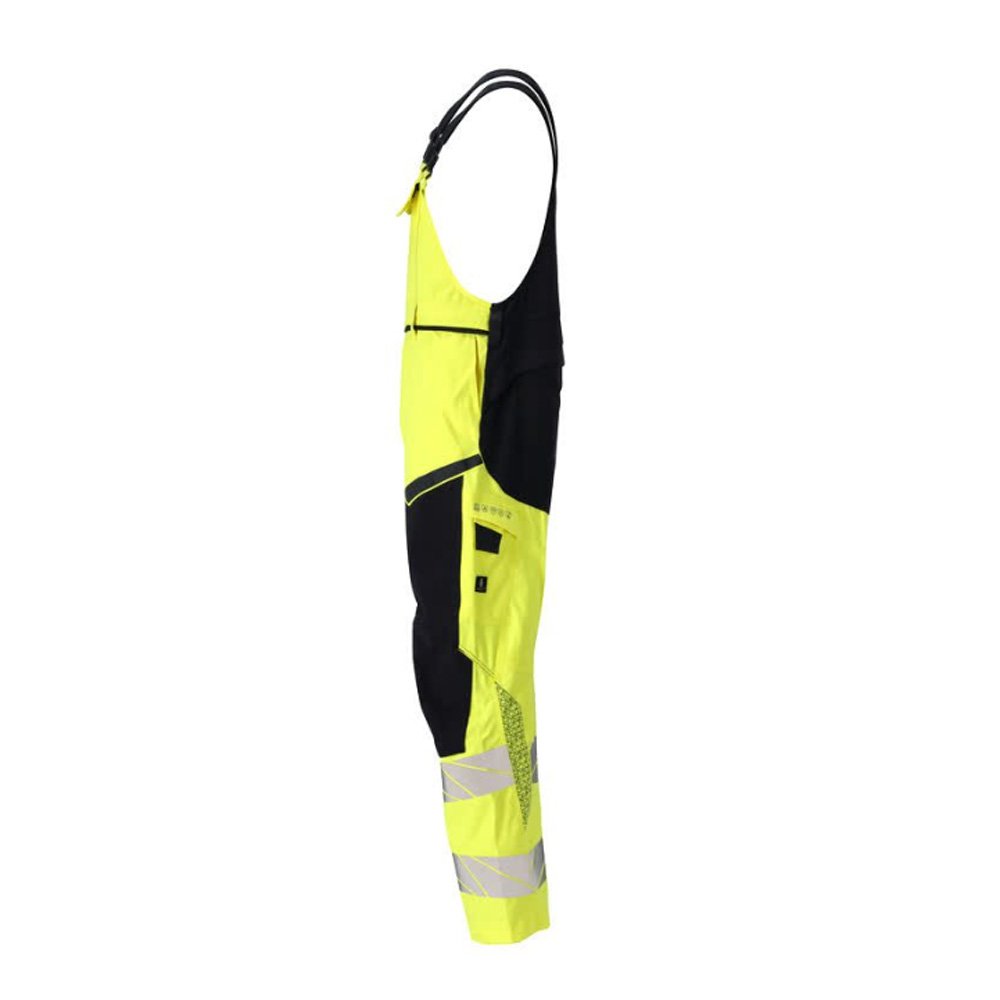 Mascot Accelerate 21369 Flame Retardant Bib & Brace Hi-Vis Yellow / Dark Navy