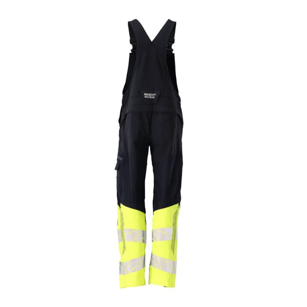 Mascot Accelerate 21469 Flame Retardant Bib & Brace Dark Navy / Hi-Vis Yellow