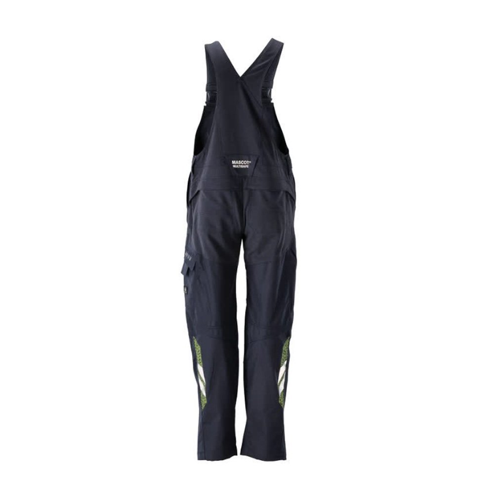Mascot Accelerate 21569 Flame Retardant Bib & Brace Dark Navy / Hi-Vis Yellow