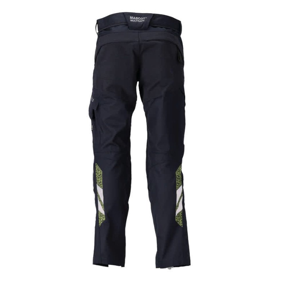 Mascot Accelerate 21579 Flame Retardant Trousers Dark Navy / Hi-Vis Yellow
