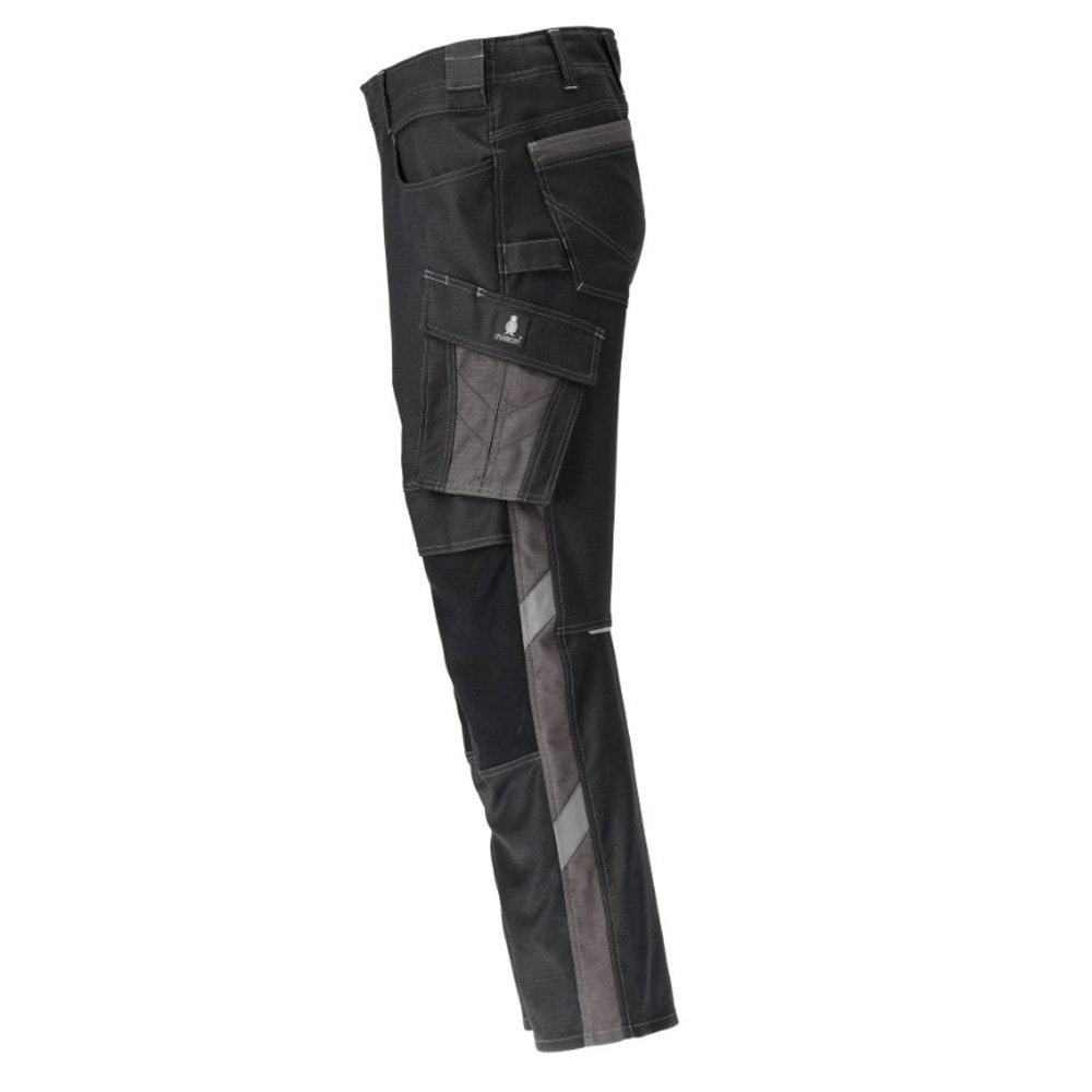 Mascot Unique 21979 Trousers With Kneepad Pockets Black / Dark Anthracite