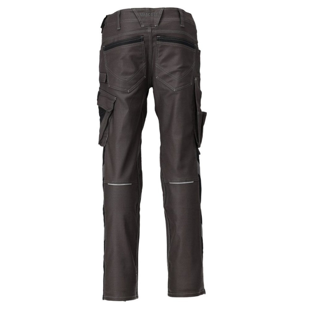 Mascot Unique 21979 Trousers With Kneepad Pockets Dark Anthracite / Black