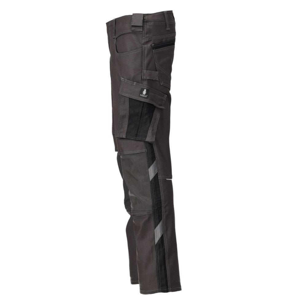 Mascot Unique 21979 Trousers With Kneepad Pockets Dark Anthracite / Black