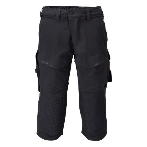 Mascot Customized 22249 3/4 Length Trousers With Kneepad Pockets Dark Navy