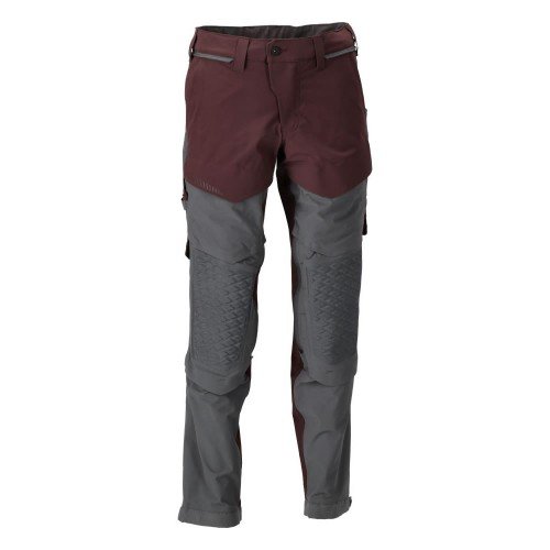 Mascot Customized 22279 Pants With Kneepad Pockets Bordeaux/Grey Mascot Customized 22279 Pants With Kneepad Pockets Bordeaux/Grey
