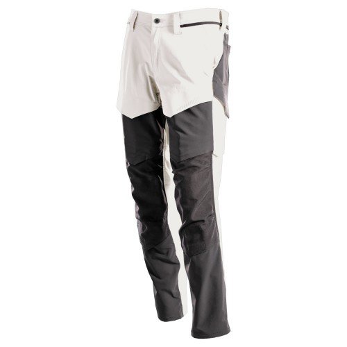 Mascot Customized 22379 Pants With Kneepad Pockets White/Black Mascot Customized 22379 Pants With Kneepad Pockets White/Black