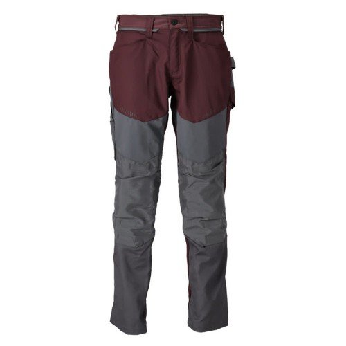 Mascot Customized 22479 Trousers With Kneepad Pockets Bordeaux Stone Grey Mascot Customized 22479 Trousers With Kneepad Pockets Bordeaux Stone Grey