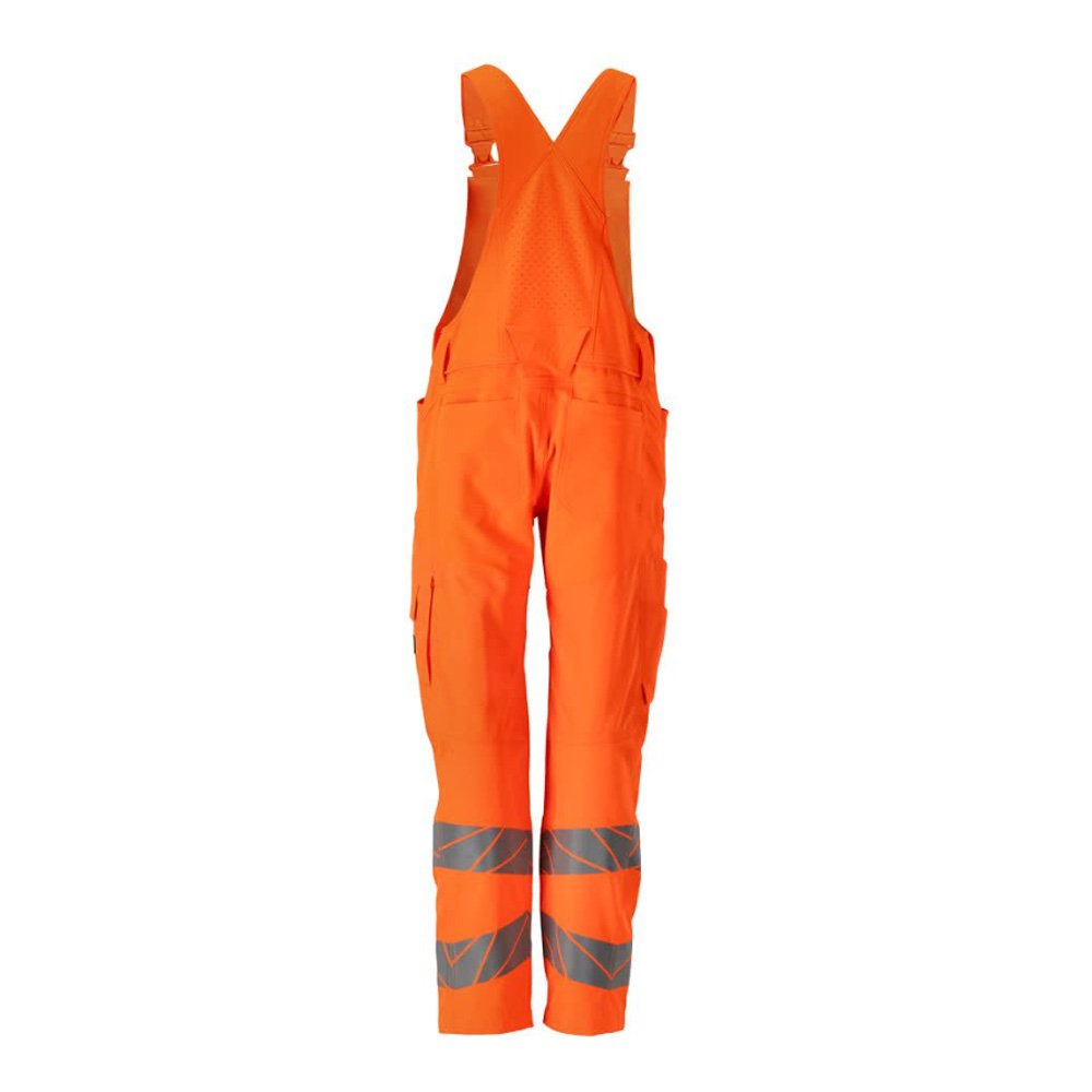 Mascot Accelerate Safe 24569 Kneepad Pocket Bib & Brace Hi-Vis Orange