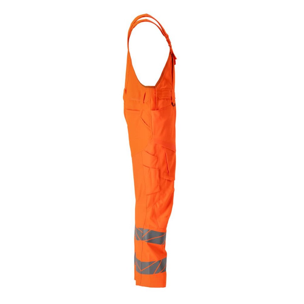 Mascot Accelerate Safe 24569 Kneepad Pocket Bib & Brace Hi-Vis Orange