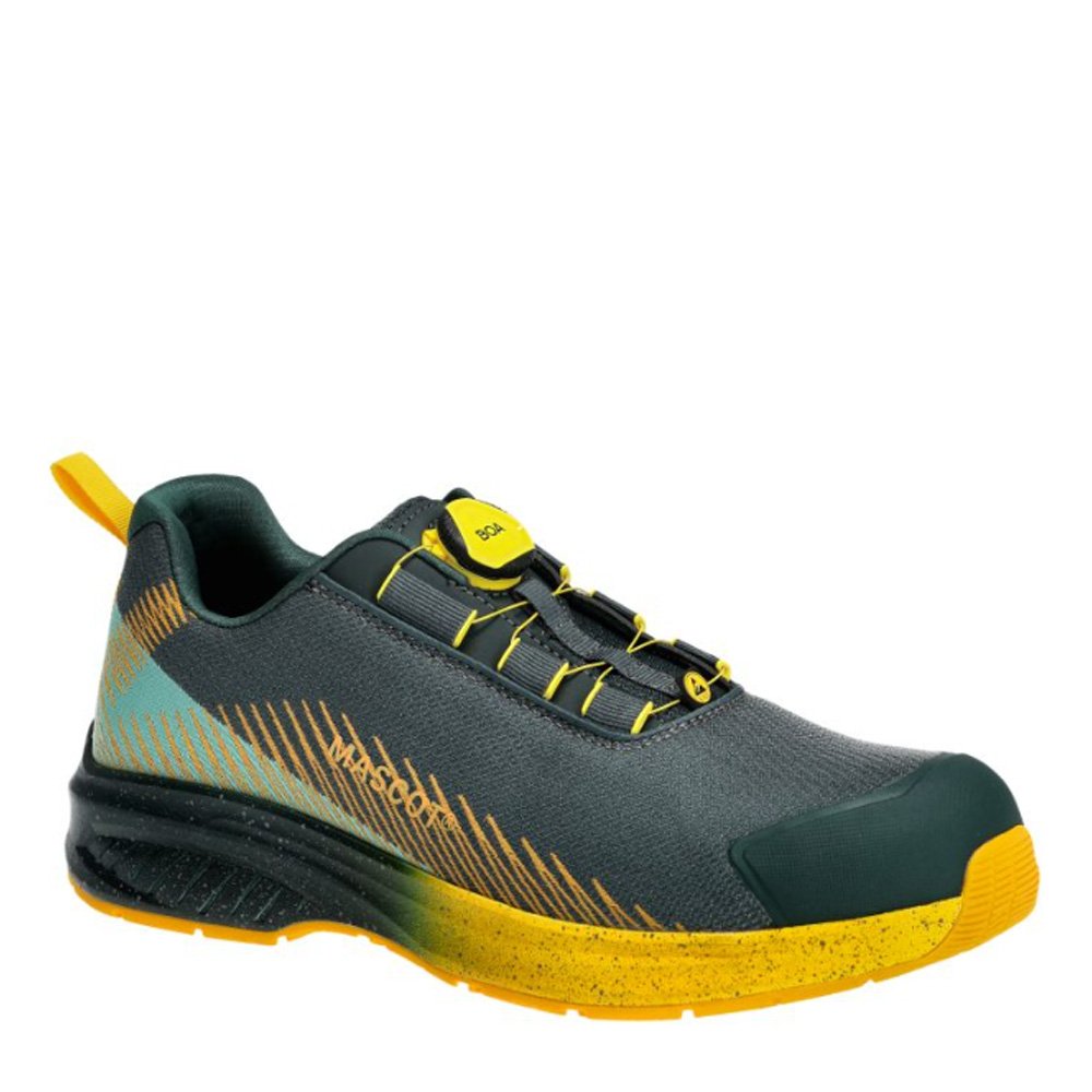 Mascot Footwear Customized F1601 BOA Safety Shoes Forest Green / Sunflower Yellow