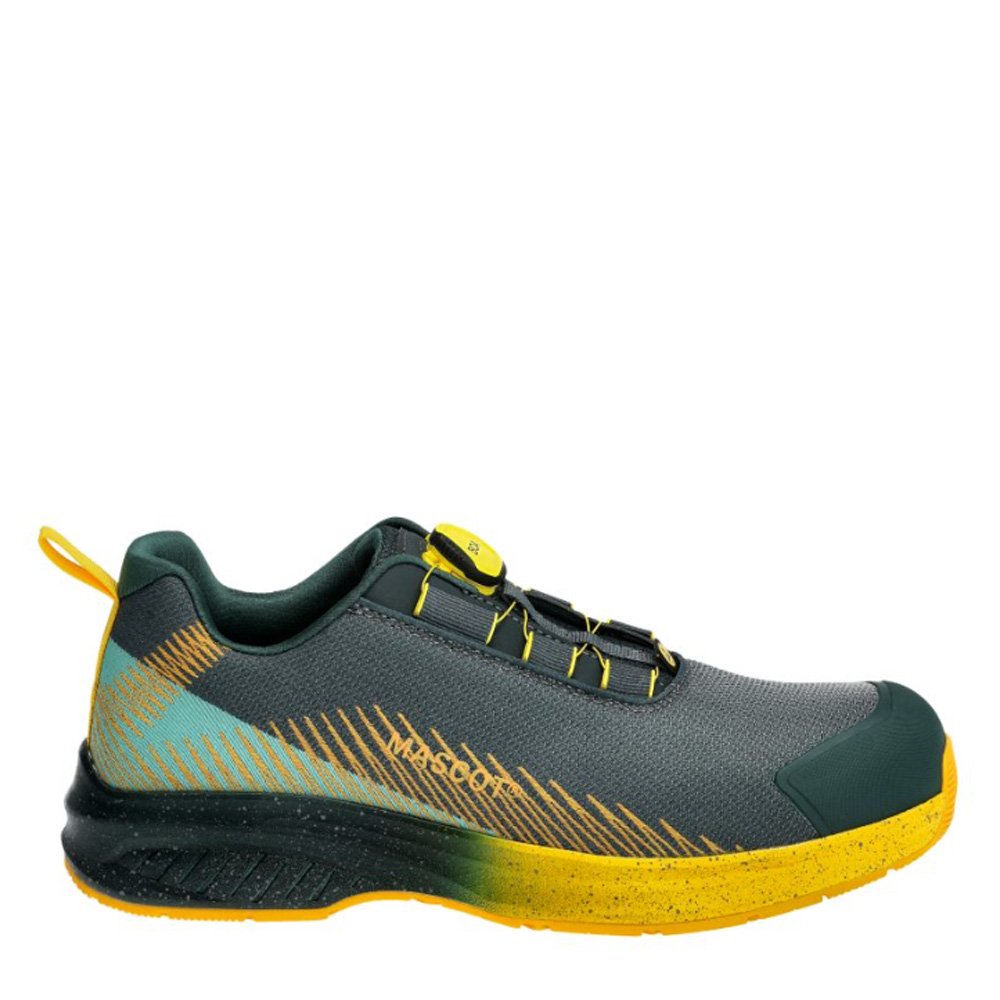 Mascot Footwear Customized F1601 BOA Safety Shoes Forest Green / Sunflower Yellow