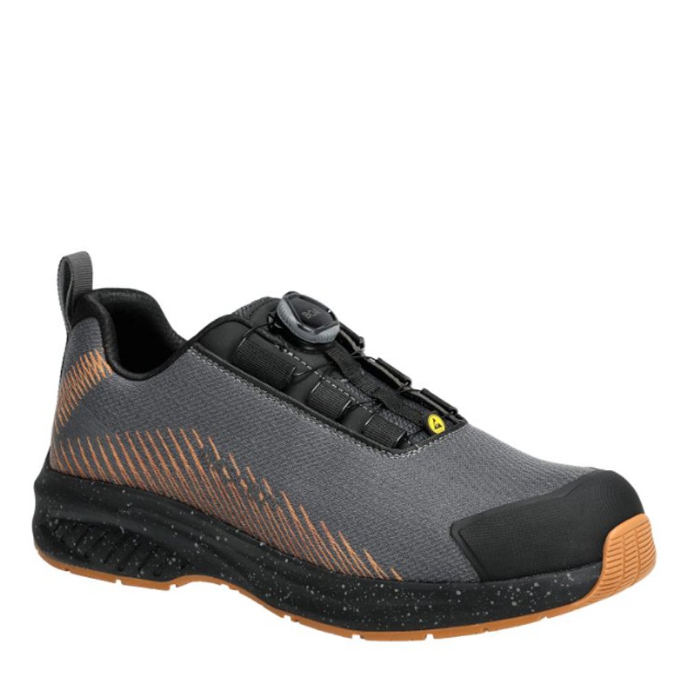 Mascot Footwear Customized F1601 BOA Safety Shoes Stone Grey / Nut Brown