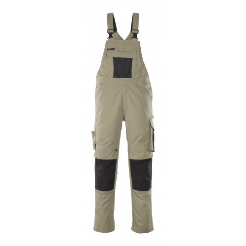 Mascot Safe Unique Leipzig Bib & Brace With Kneepad Pockets - Light Khaki/black Mascot Safe Unique Leipzig Bib & Brace With Kneepad Pockets - Light Khaki/black