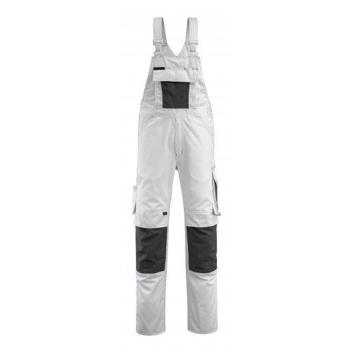Mascot Safe Unique Augsburg Bib & Brace With Kneepad Pockets - White/dark Anthracite Mascot Safe Unique Augsburg Bib & Brace With Kneepad Pockets - White/dark Anthracite