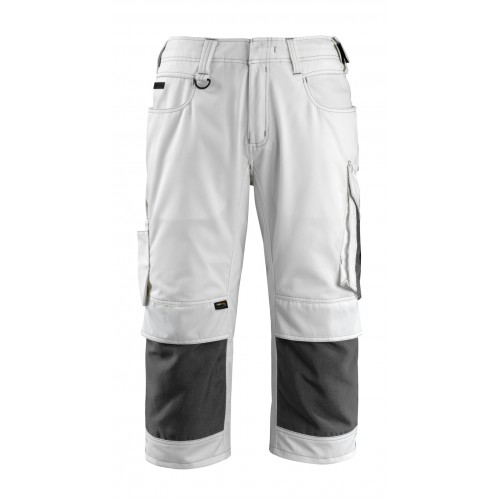 Mascot Safe Unique Altona 3/4 Length Pants With Kneepad Pockets - White/dark Anthracite