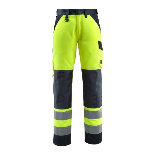 Mascot Safe Light 15979 Trousers With Kneepad Pockets Hi-Vis Yellow/Dark Navy