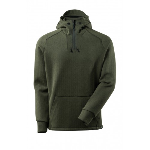 Mascot Advanced 17684 Hoodie With Half Zip Moss Green Black Mascot Advanced 17684 Hoodie With Half Zip Moss Green Black