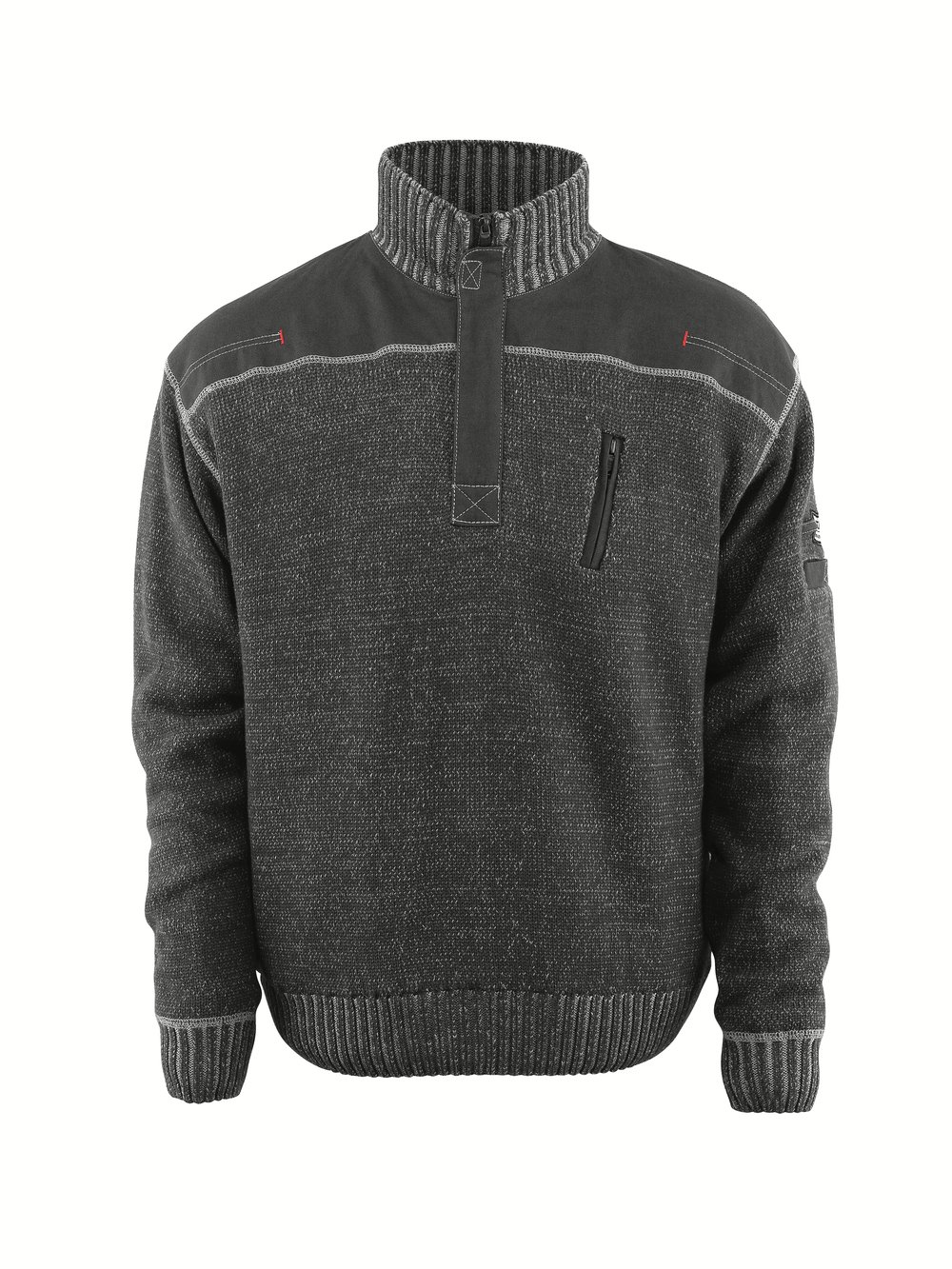 Mascot Frontline 50354 Knitted Jumper With Half Zip Light Anthracite
