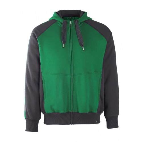 Mascot Unique 50566 Hoodie With Zipper Green Black Mascot Unique 50566 Hoodie With Zipper Green Black